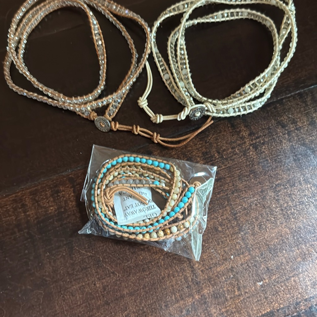 Three Victoria Emerson Wrap Boho Beaded Bracelet Sets